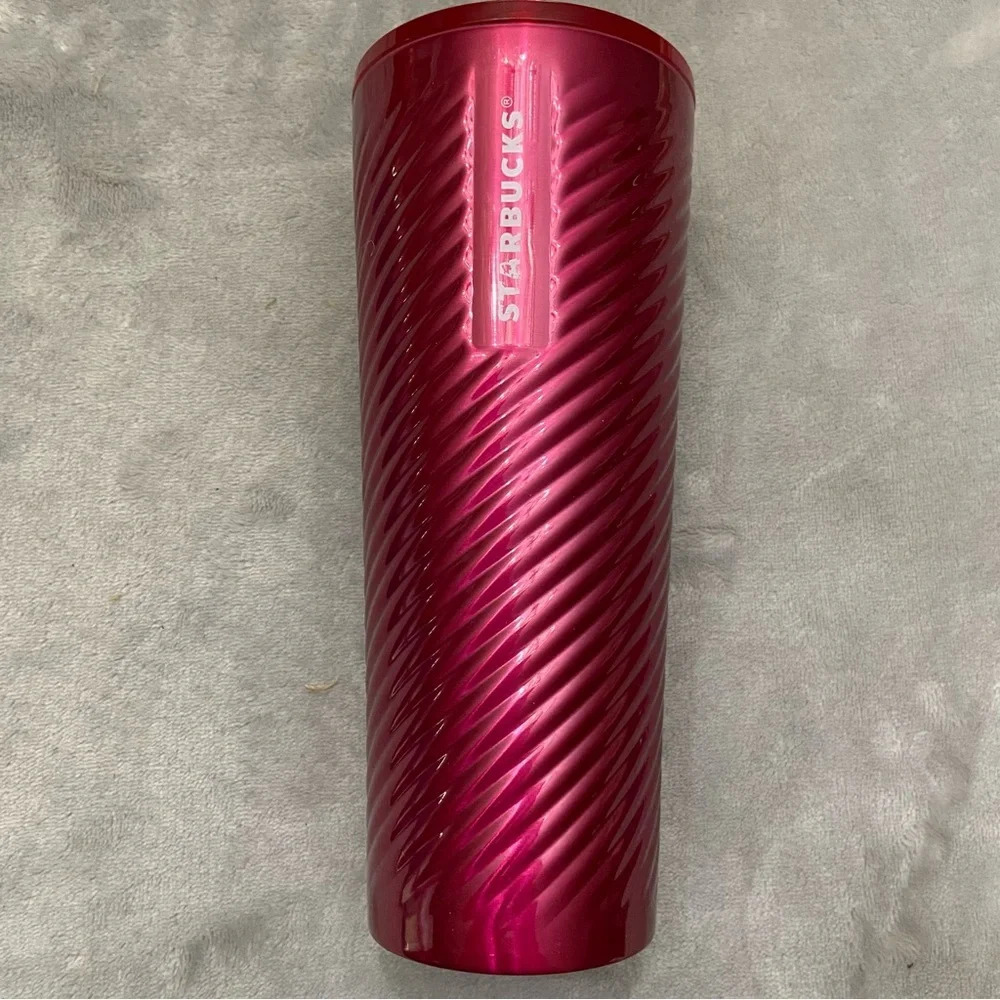New! Starbucks venti stainless steel tumbler pinkish red - Picture 2 of 6